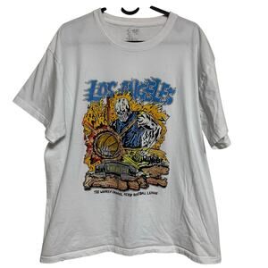 Los Angeles The Warren Emanuel Pickup Basketball League T-Shirt Mens Size L